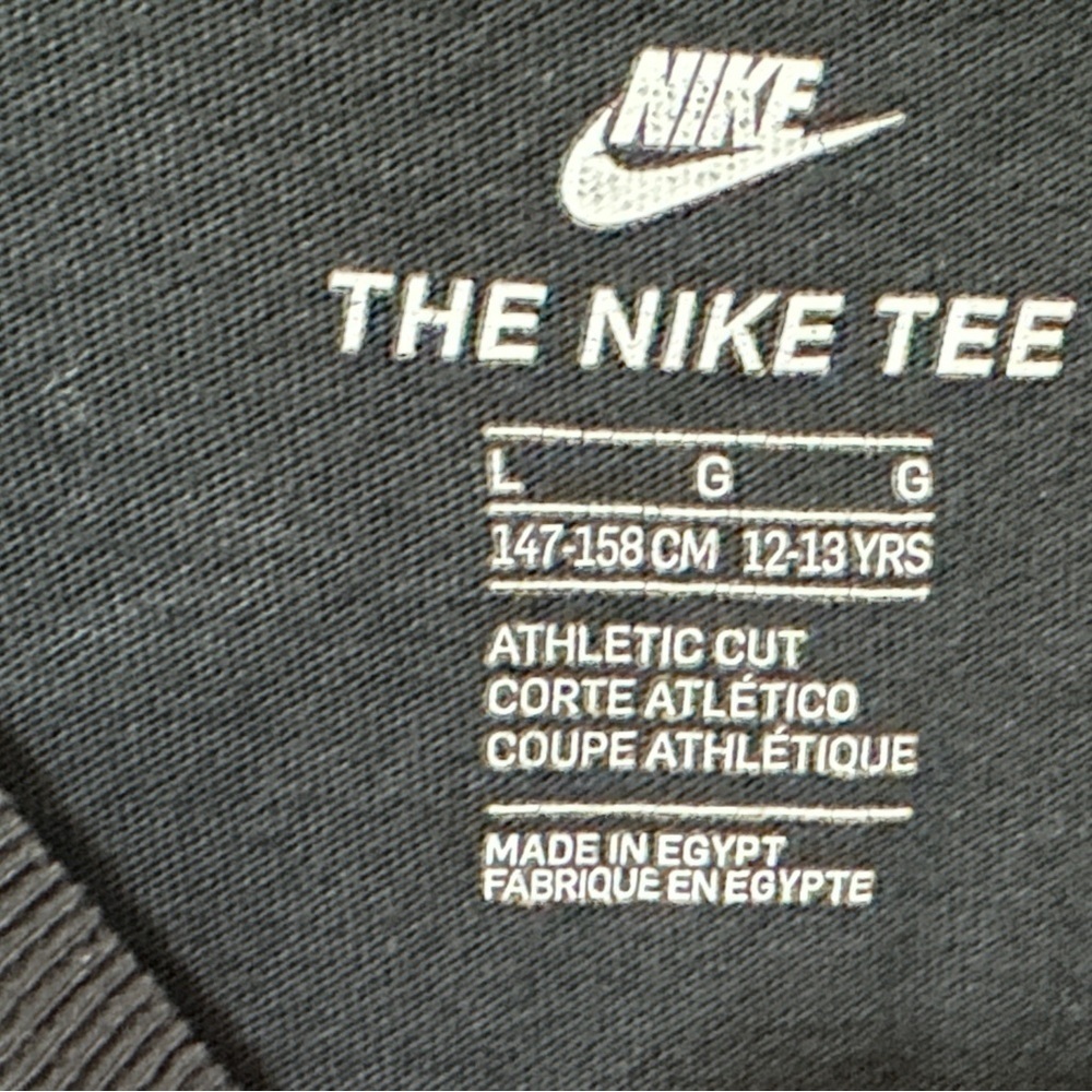183 Nike | EUC Egypt Youth“Just Do It”Sports Graphic Tee Black (sz L) (12–13Yrs) - Picture 5 of 11